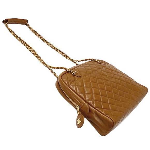Chanel CHANEL Bag Matelasse Women's Shoulder Chain Tote Lambskin Brown - Picture 4 of 13